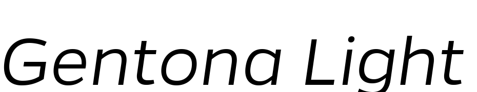 Gentona Light Italic cкачати шрифт безкоштовно